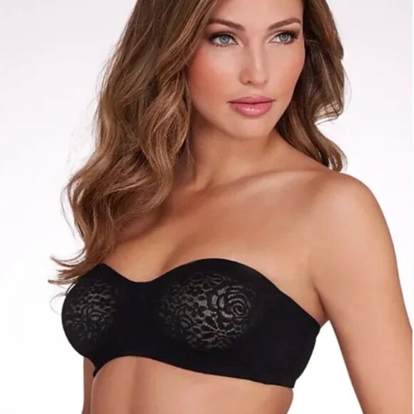 Wacoal Black Halo Strapless Bra 854205 Size 32DDD - Picture 2 of 7